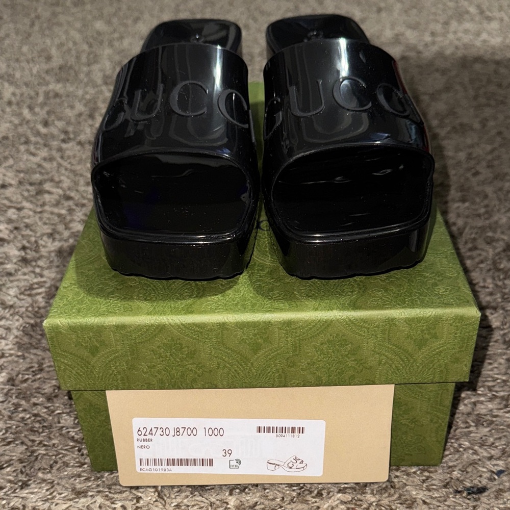 Gucci Rubber Black Slides